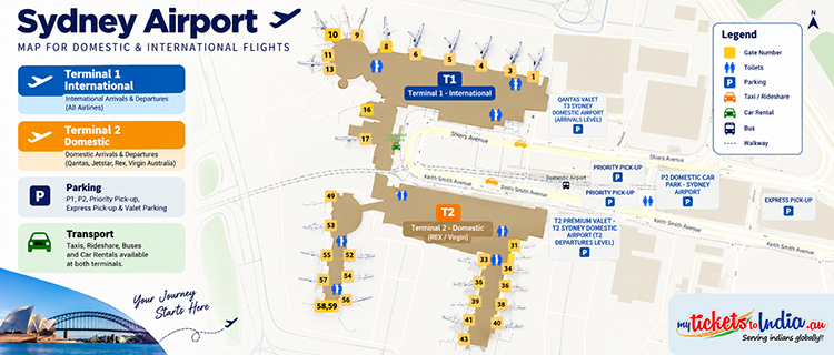 Sydney airport map